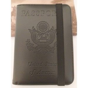 Wallet Holder Slim Leather Travel Passport  RFID Blocking ID Card Case Cover USA